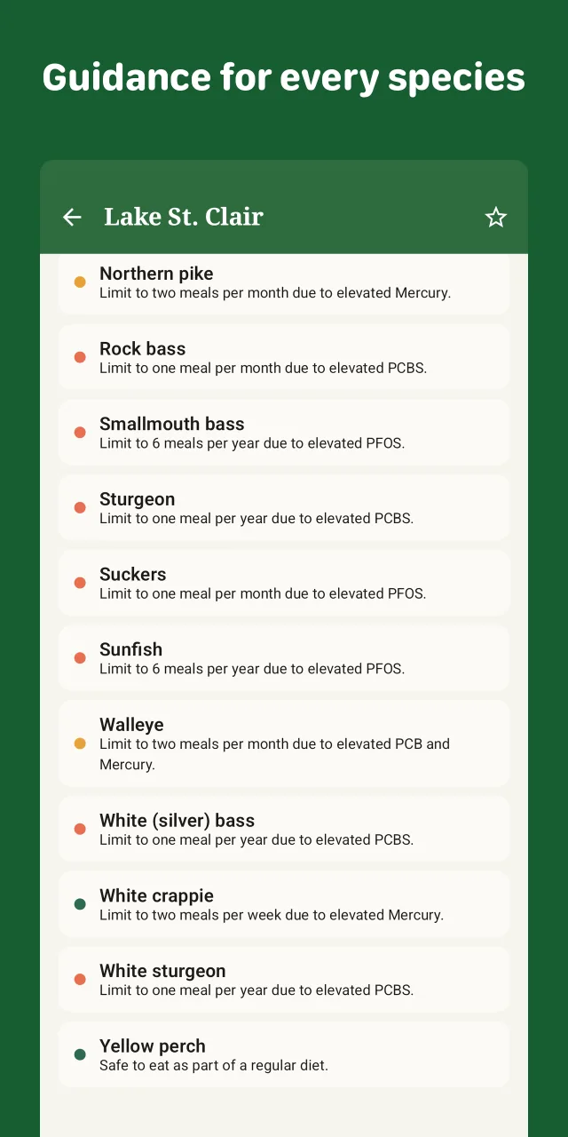 Species picker ranked by local presence